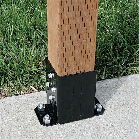 metal brackets for lay concrete patio|post base brackets concrete.